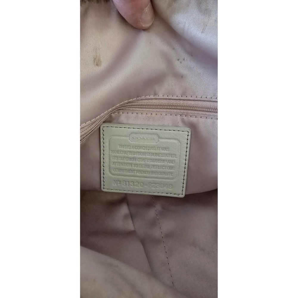 VINTAGE COACH Kristin Woven Leather Crossbody/Satchel Shoulder Bag White - Picture 7 of 11